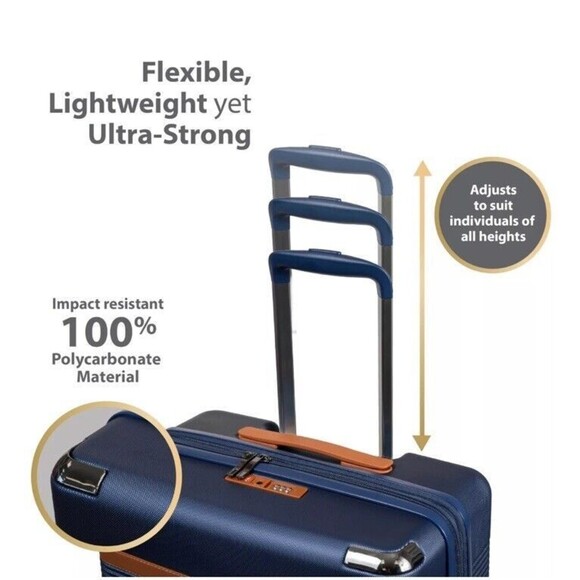 Champs Vintage Air 28 in Hardside Luggage Suitcase with Spinner Wheels - Picture 9 of 15